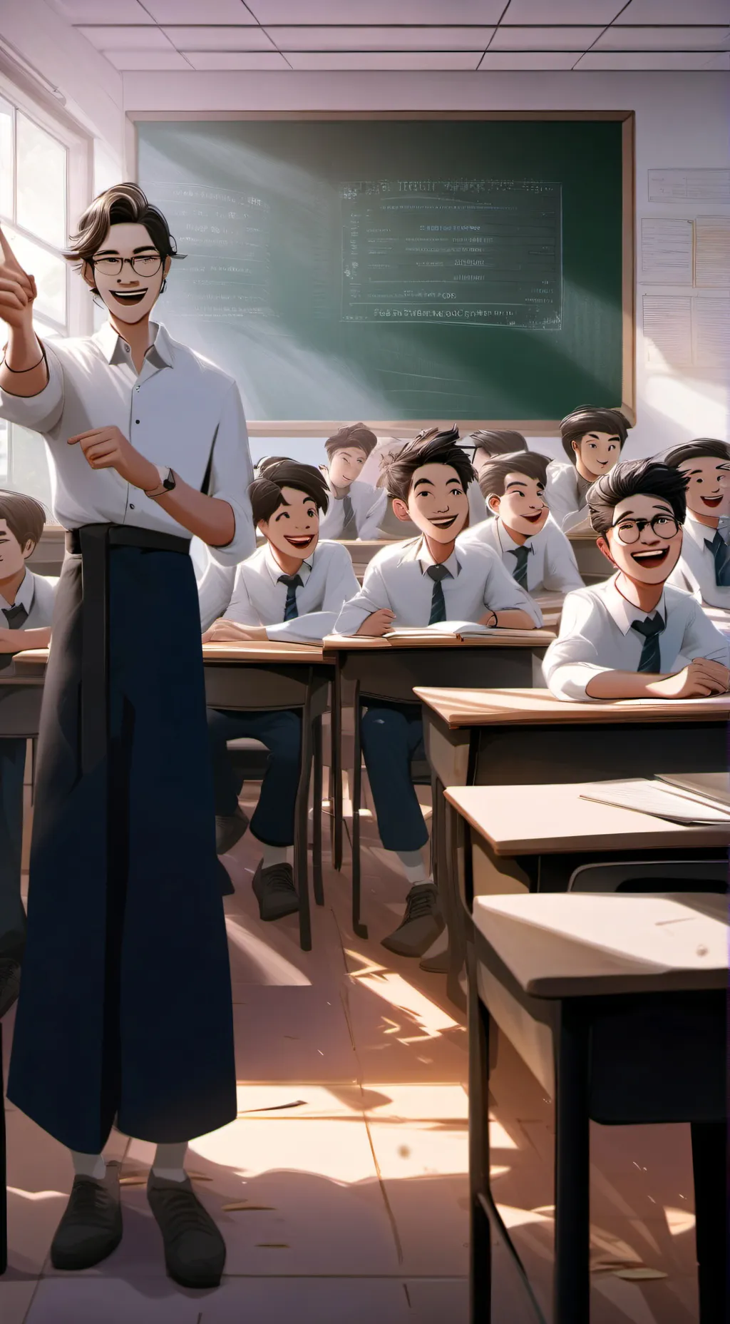 ai character: Burniversity background