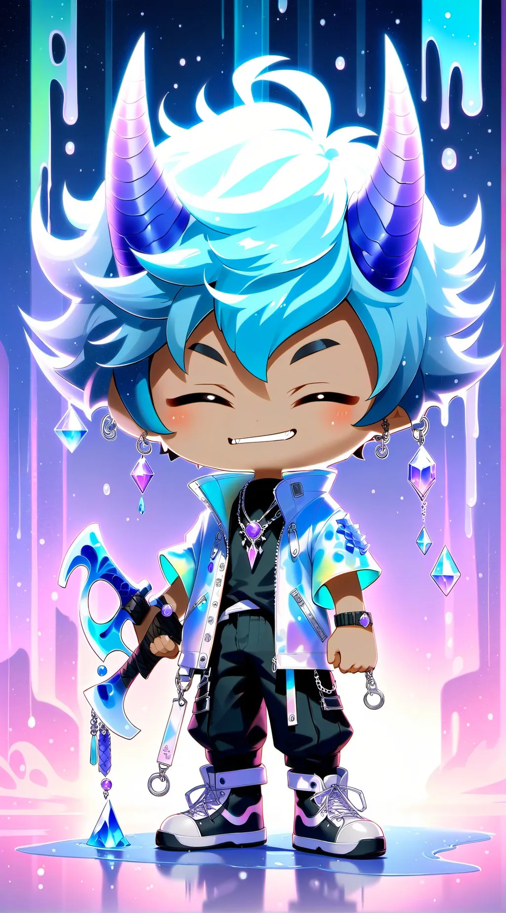 ai character: K-pop demon hunter background