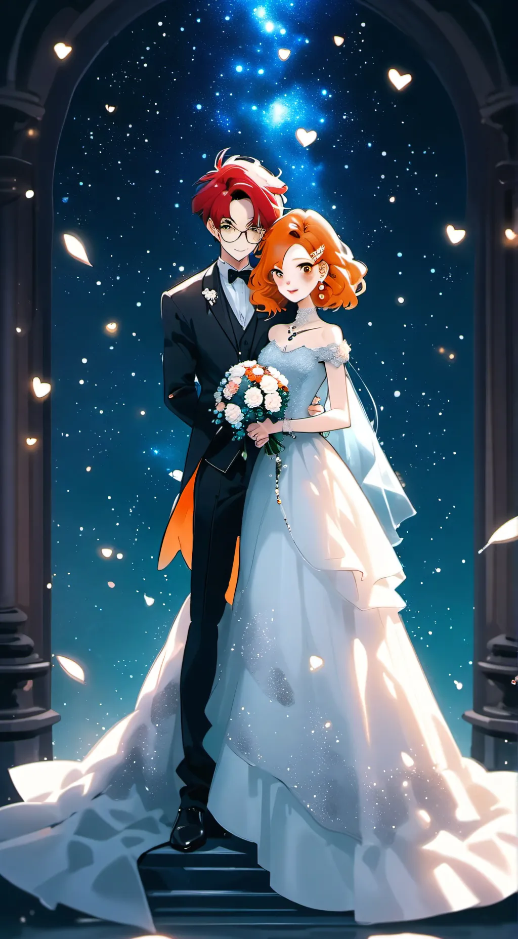 ai character: dw b+g wedding background