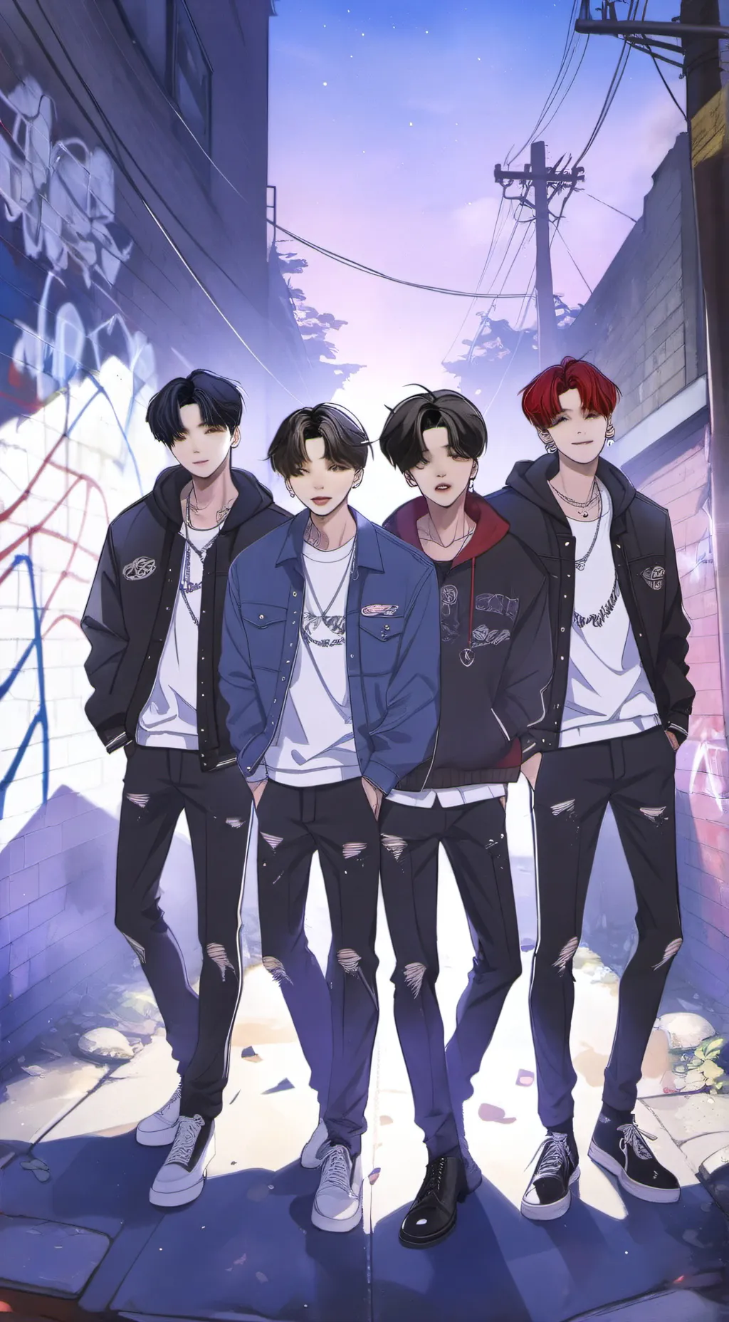 ai character: stray kids background