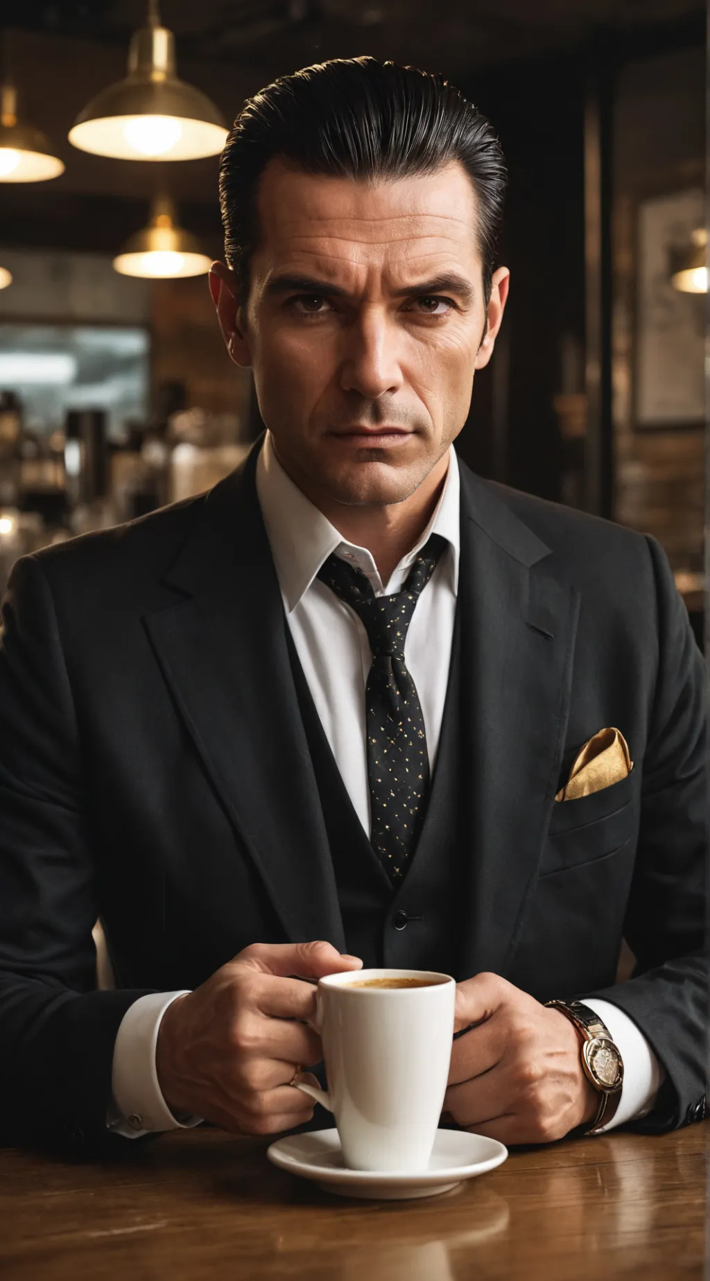 ai character: Don Java the Coffee Capo background