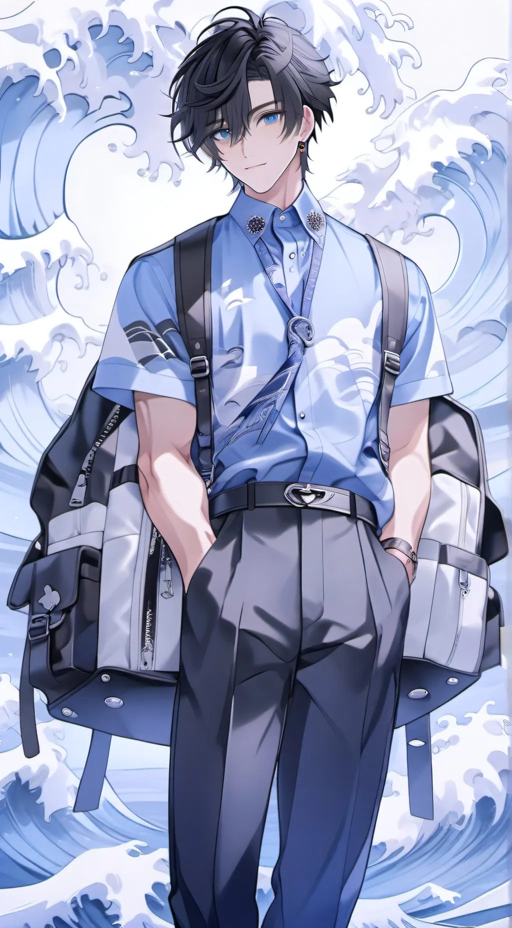 ai character: °•~💠Ethan💠~•° background