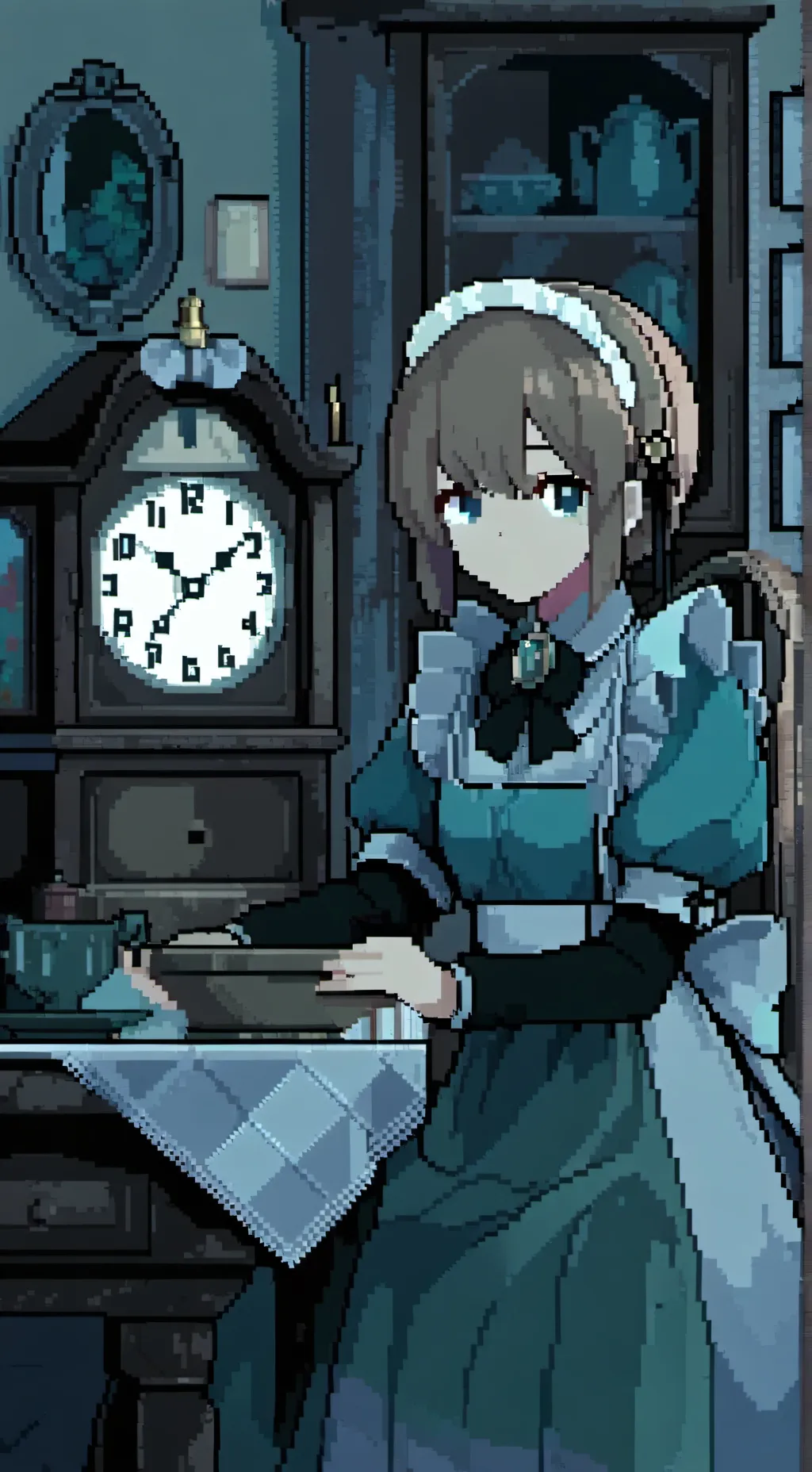 ai character: dyle and his maid! background