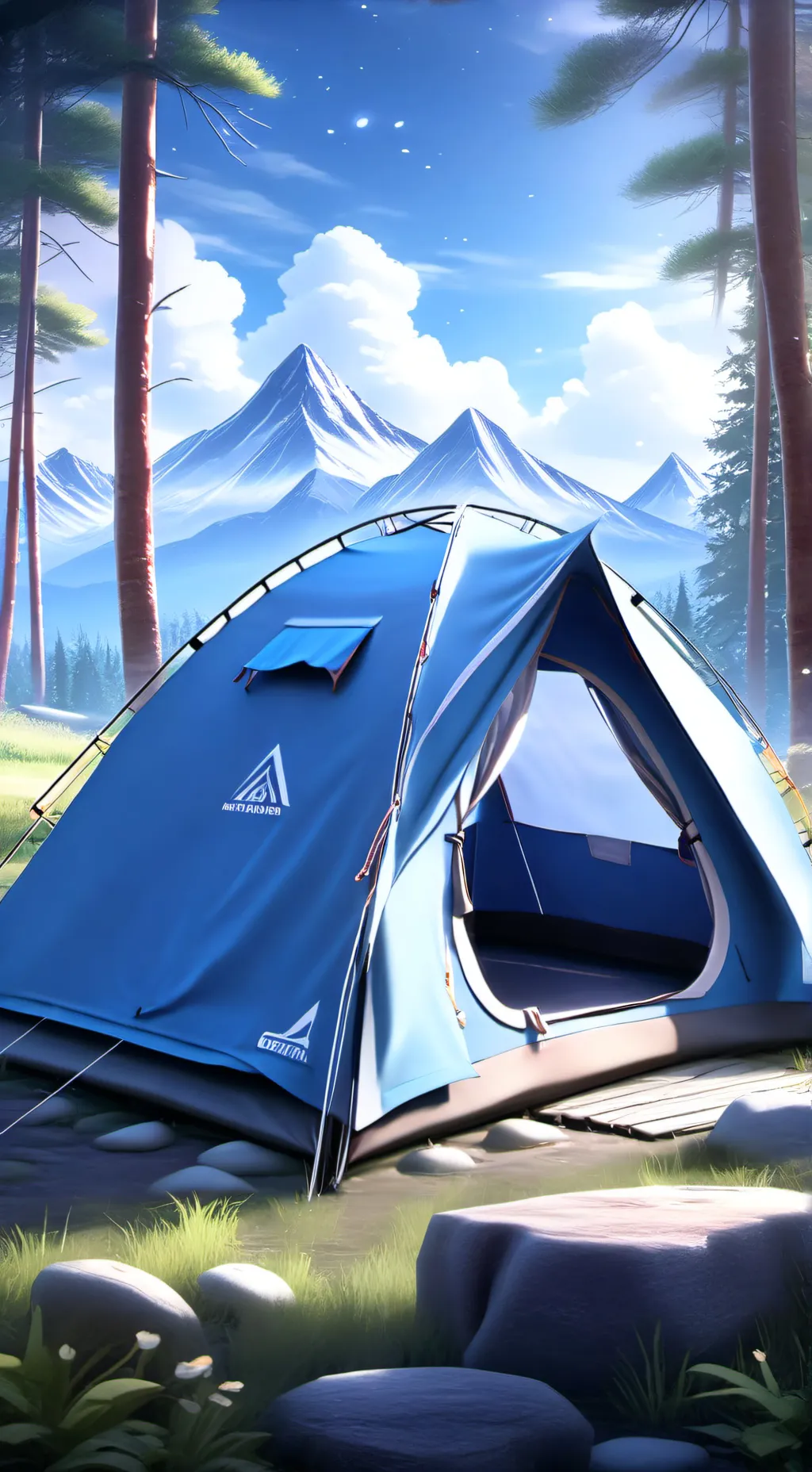 ai character: friend camp trip background