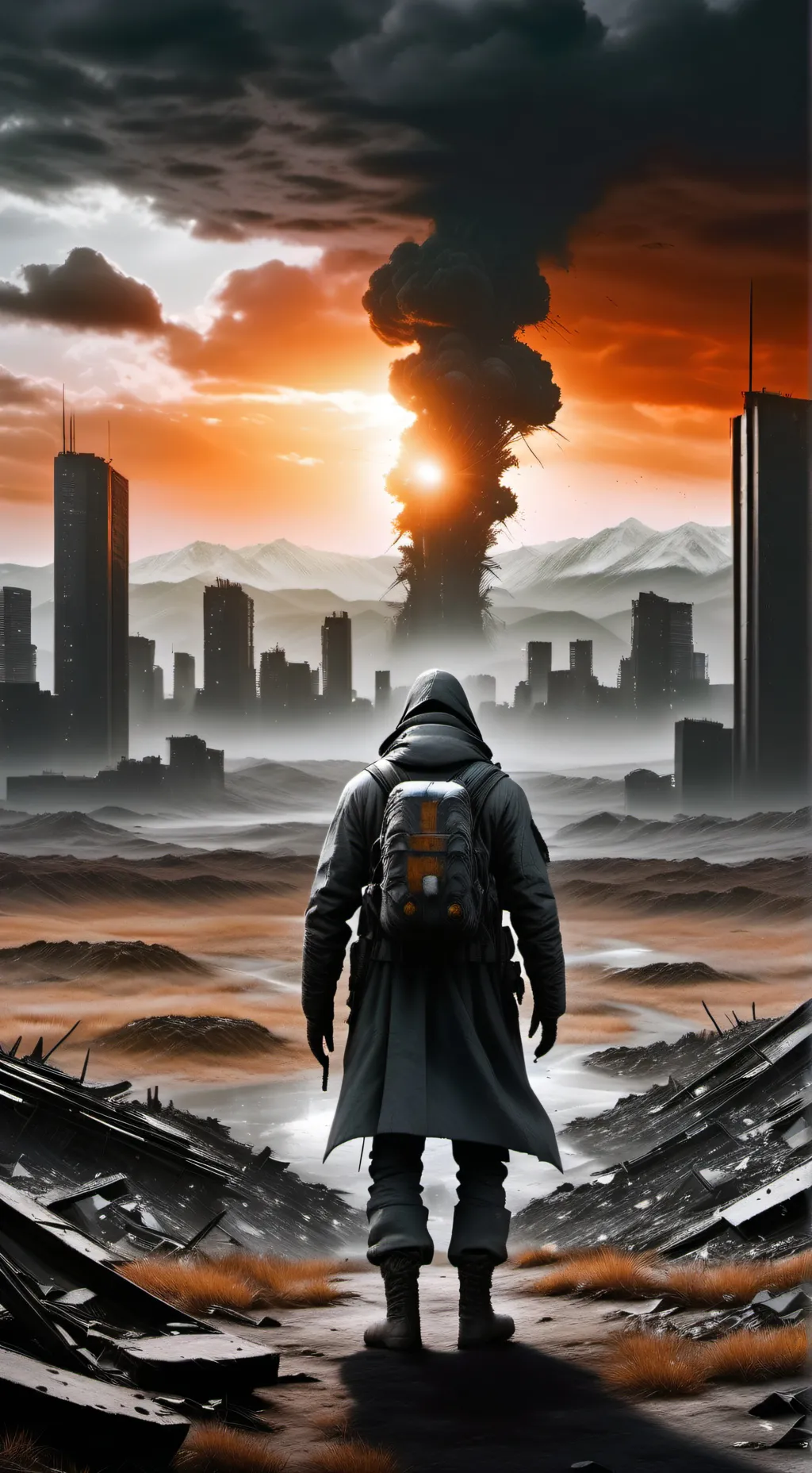 ai character: World after WW3. background