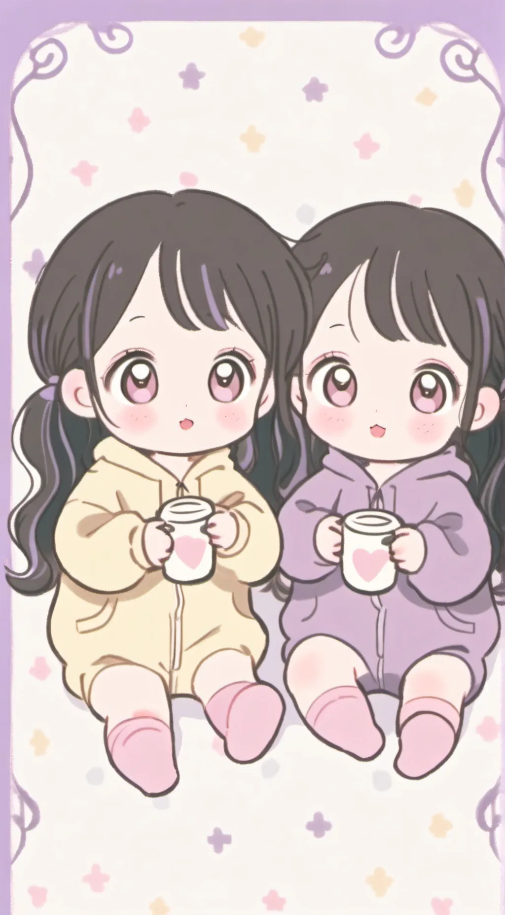 ai character: Mia and Belle background