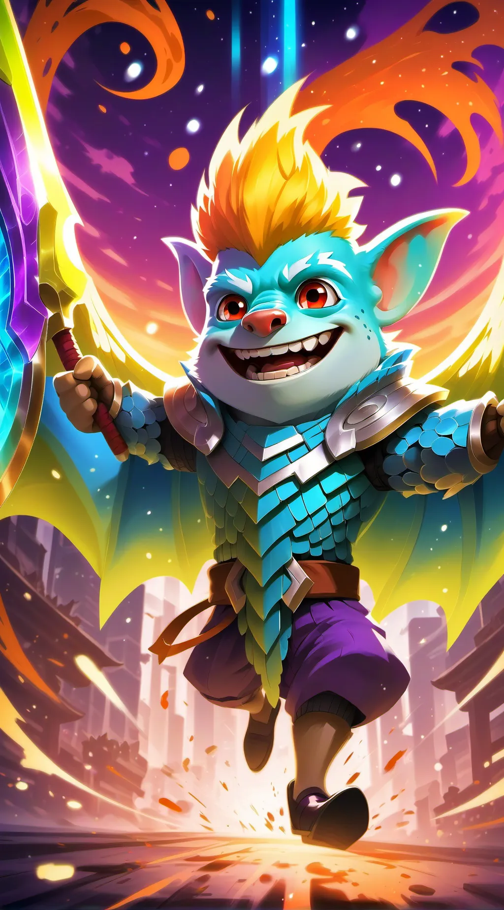 ai character: doodle land background