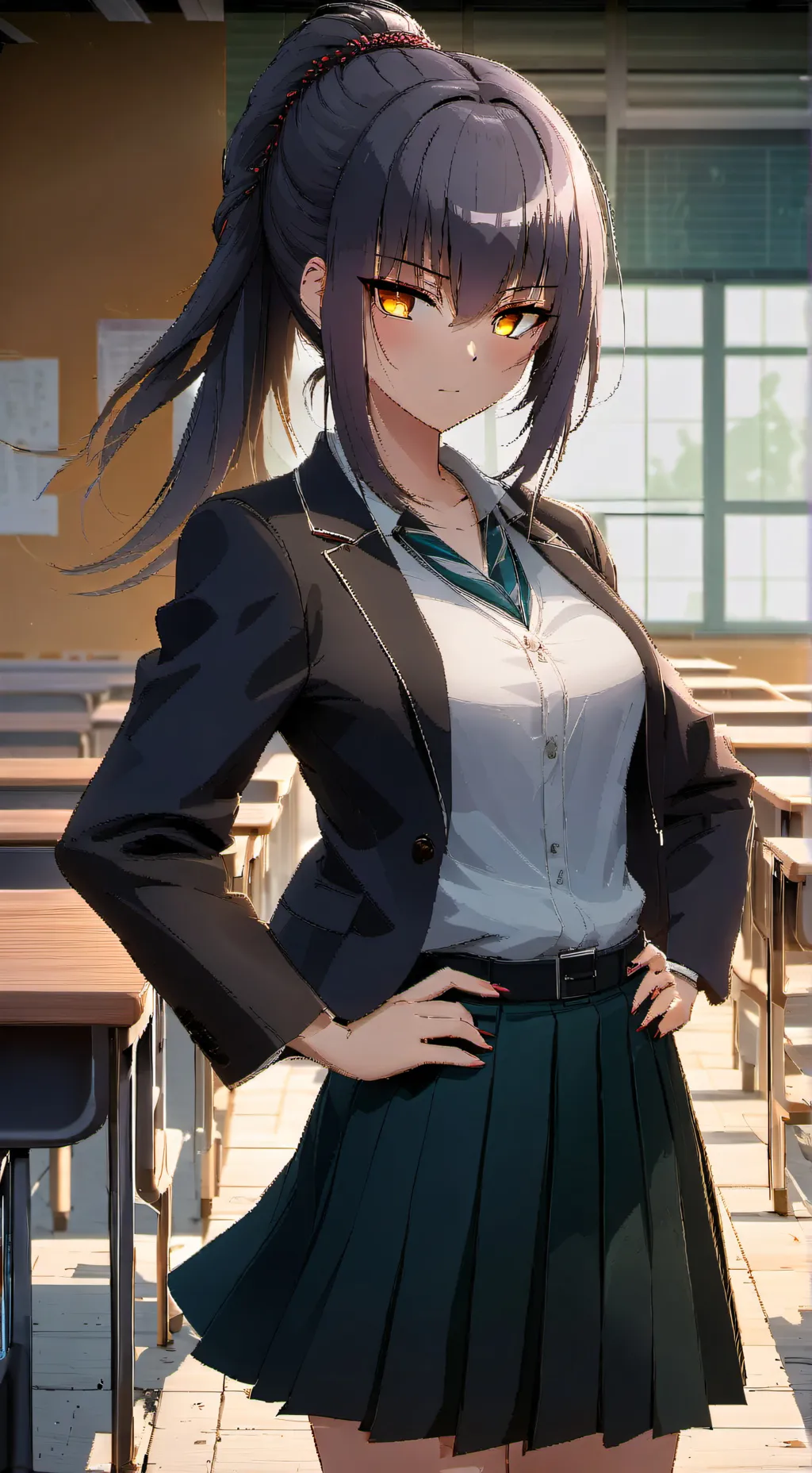 ai character: Momoko Miyazaki  background