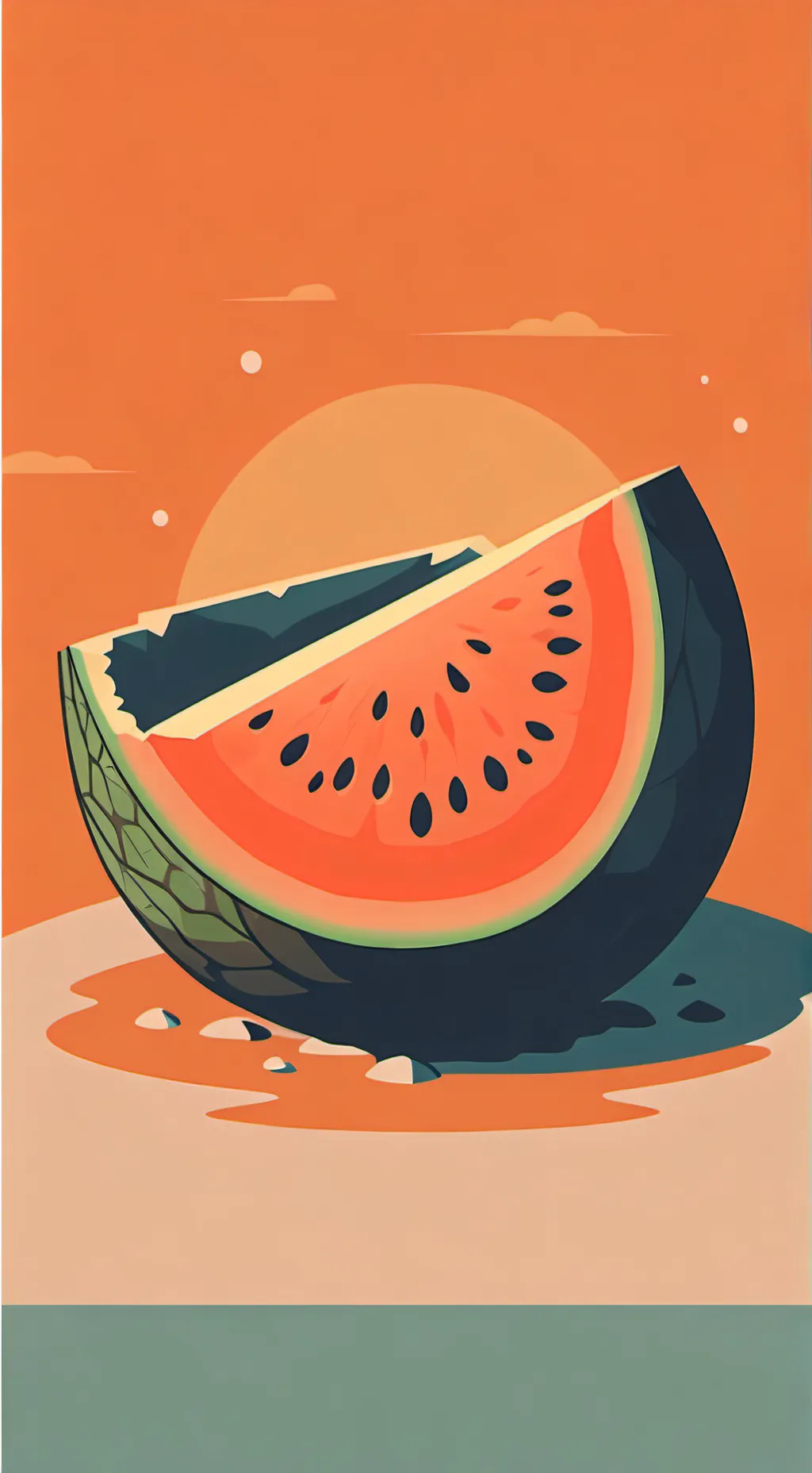 ai character: Melon sandbox background