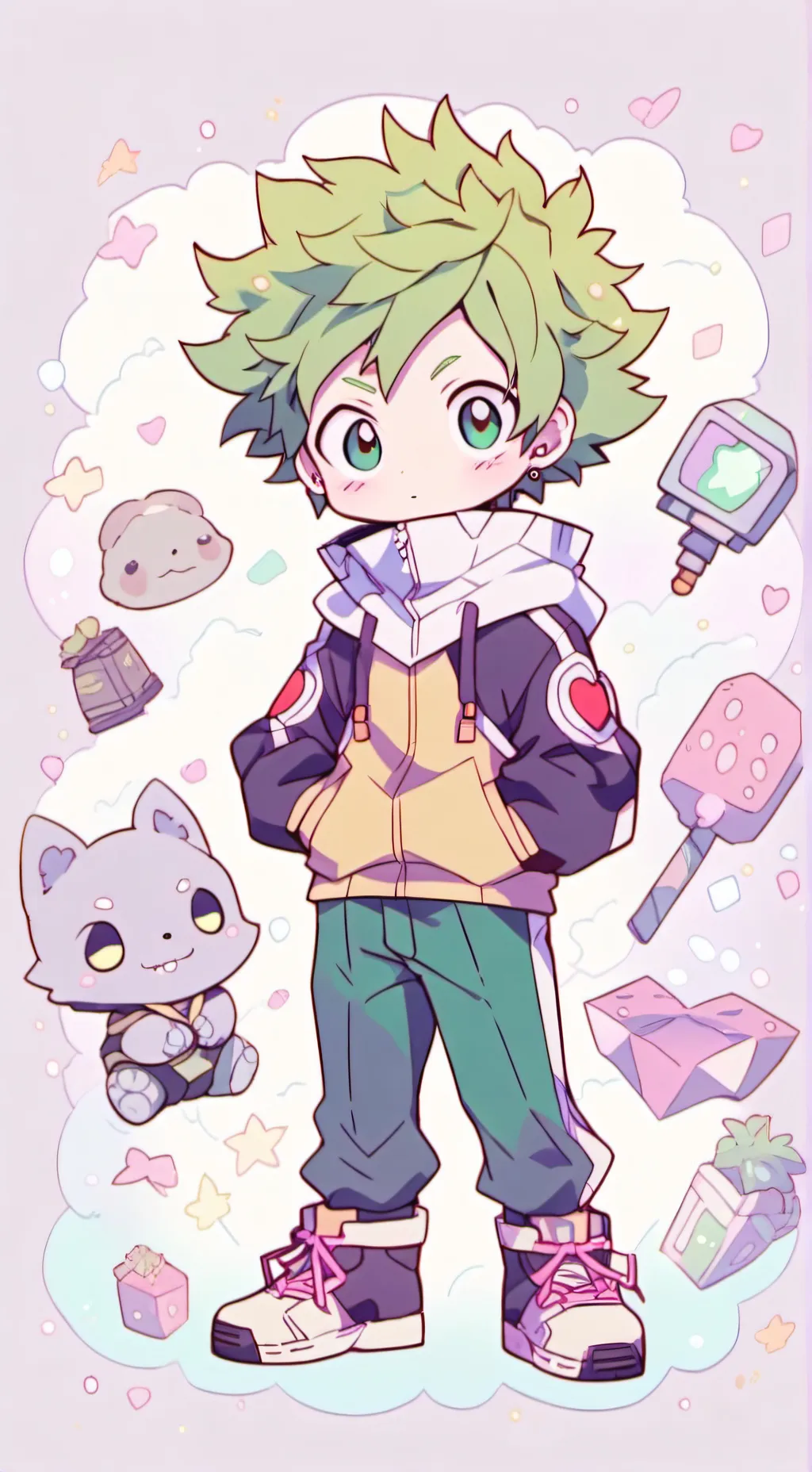 ai character: MHA Sick Day background