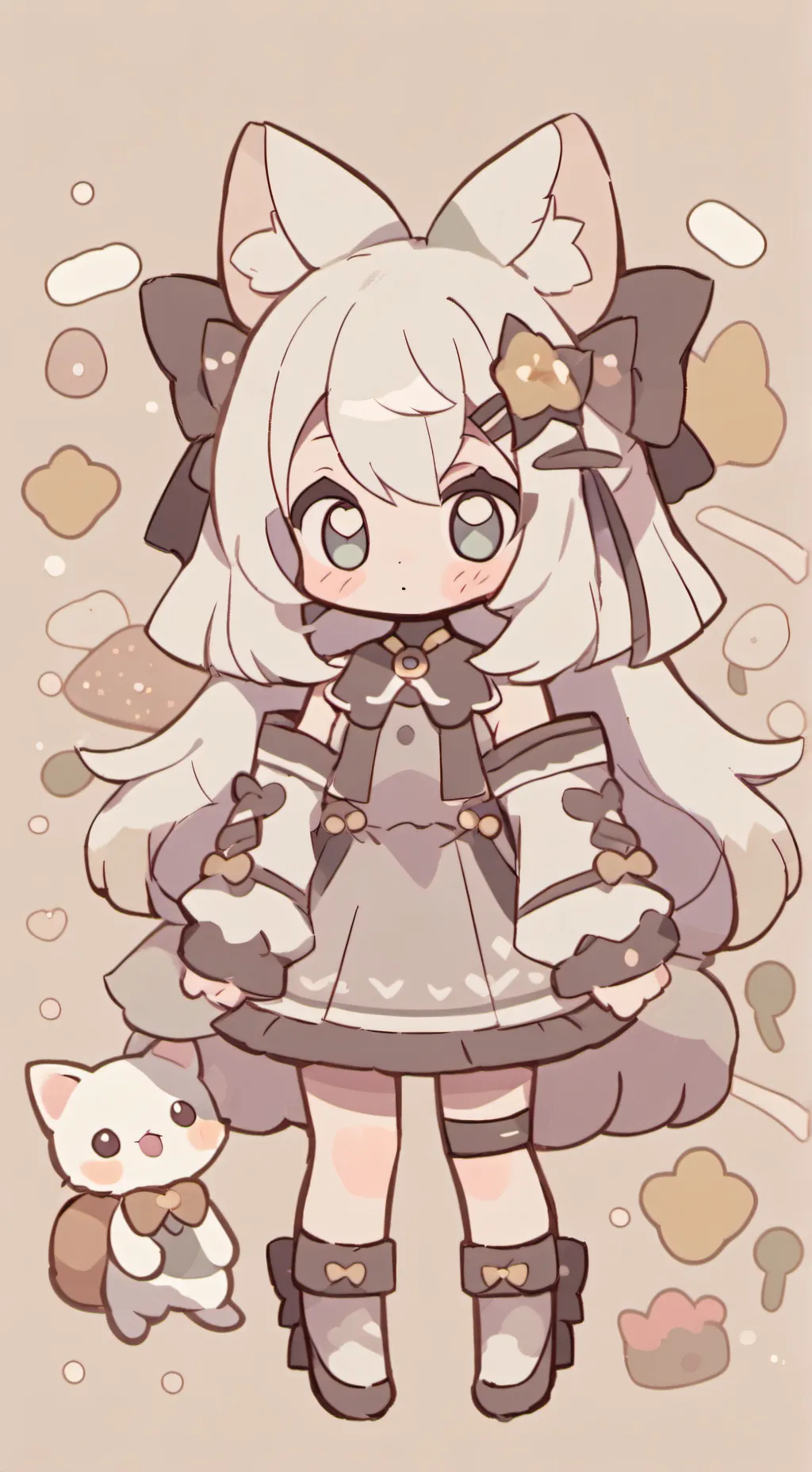 ai character: Catgirl background