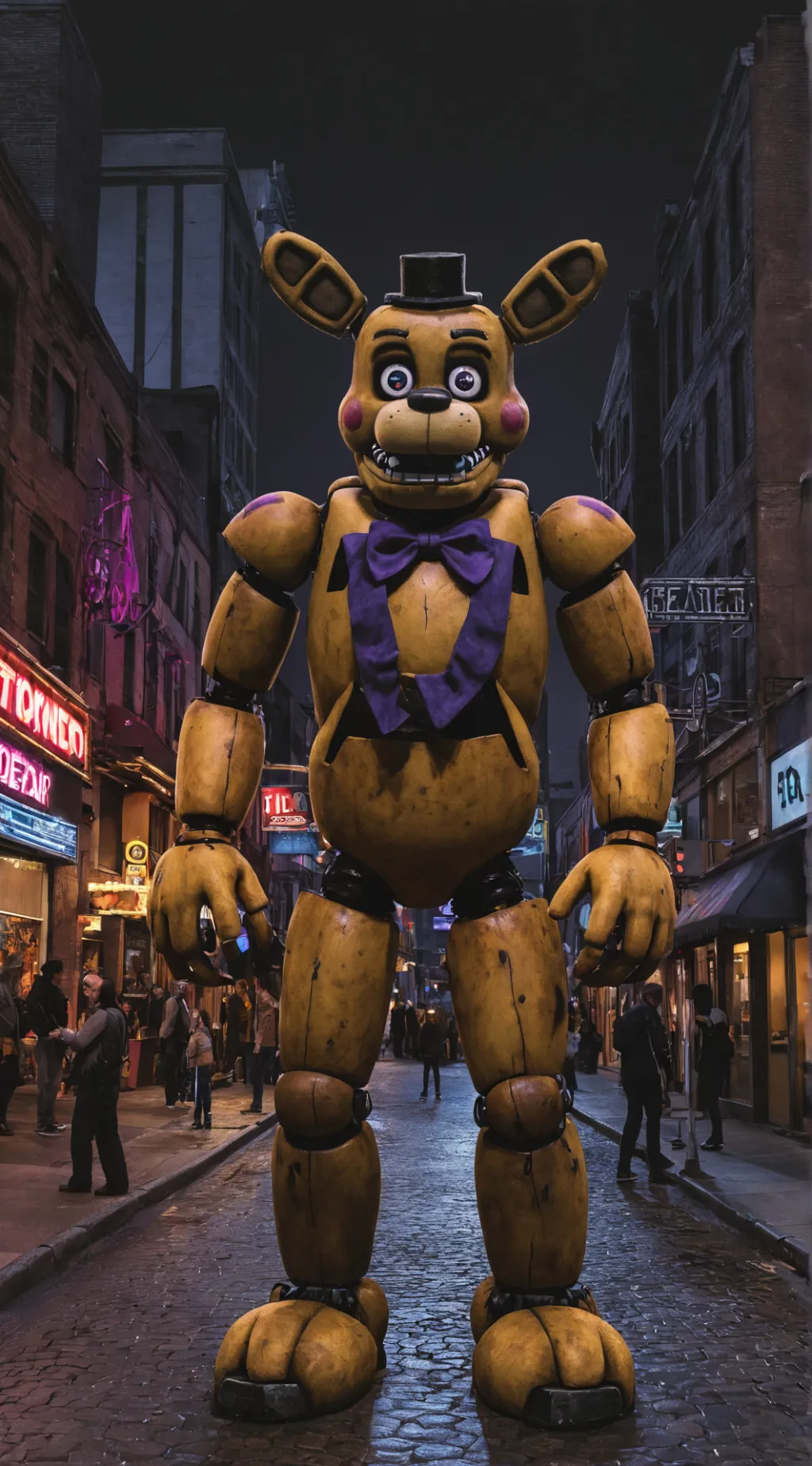 ai character: Animatronic Town background