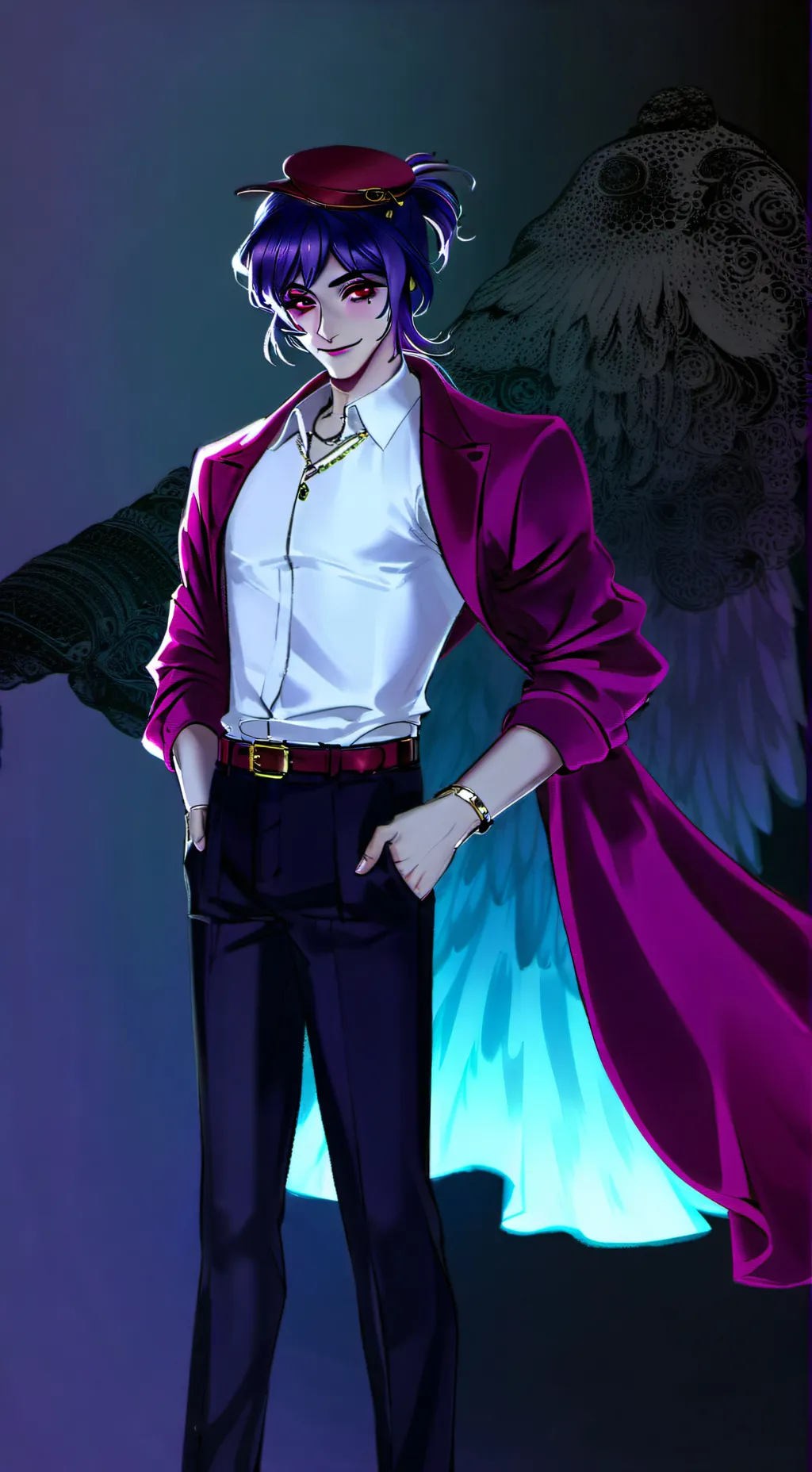 ai character: jinu 💙💙 background