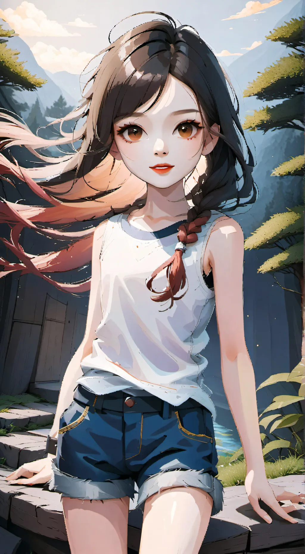 ai character: Min Jung background