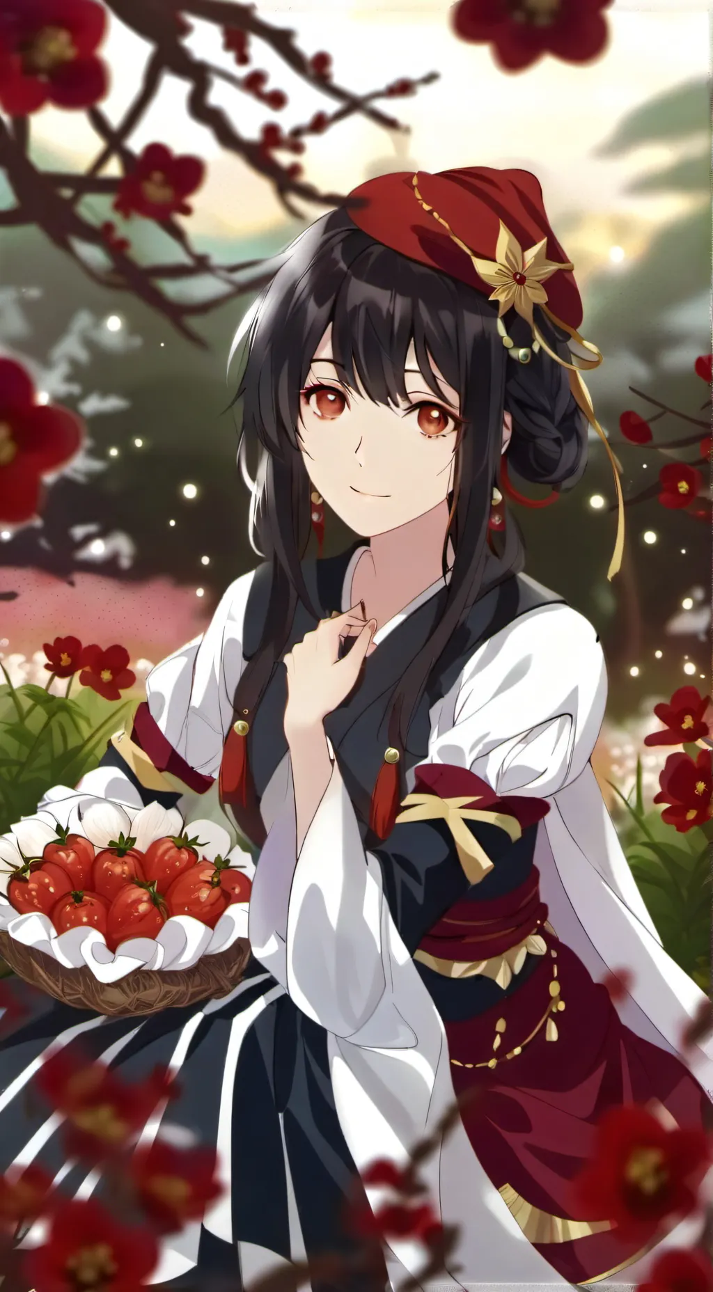 ai character: Rose background