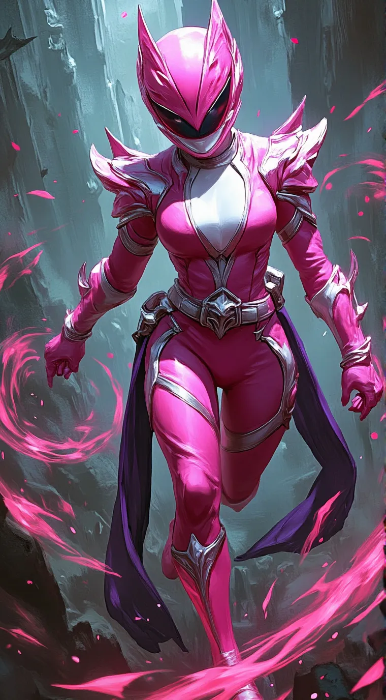ai character: Pink Ranger  background