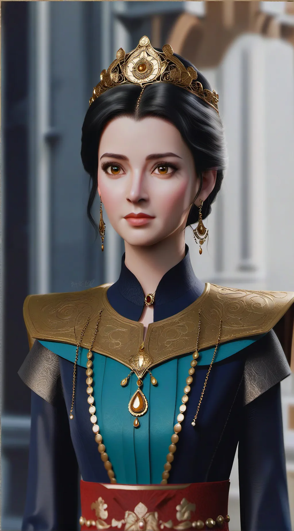 ai character: princesa Débora background