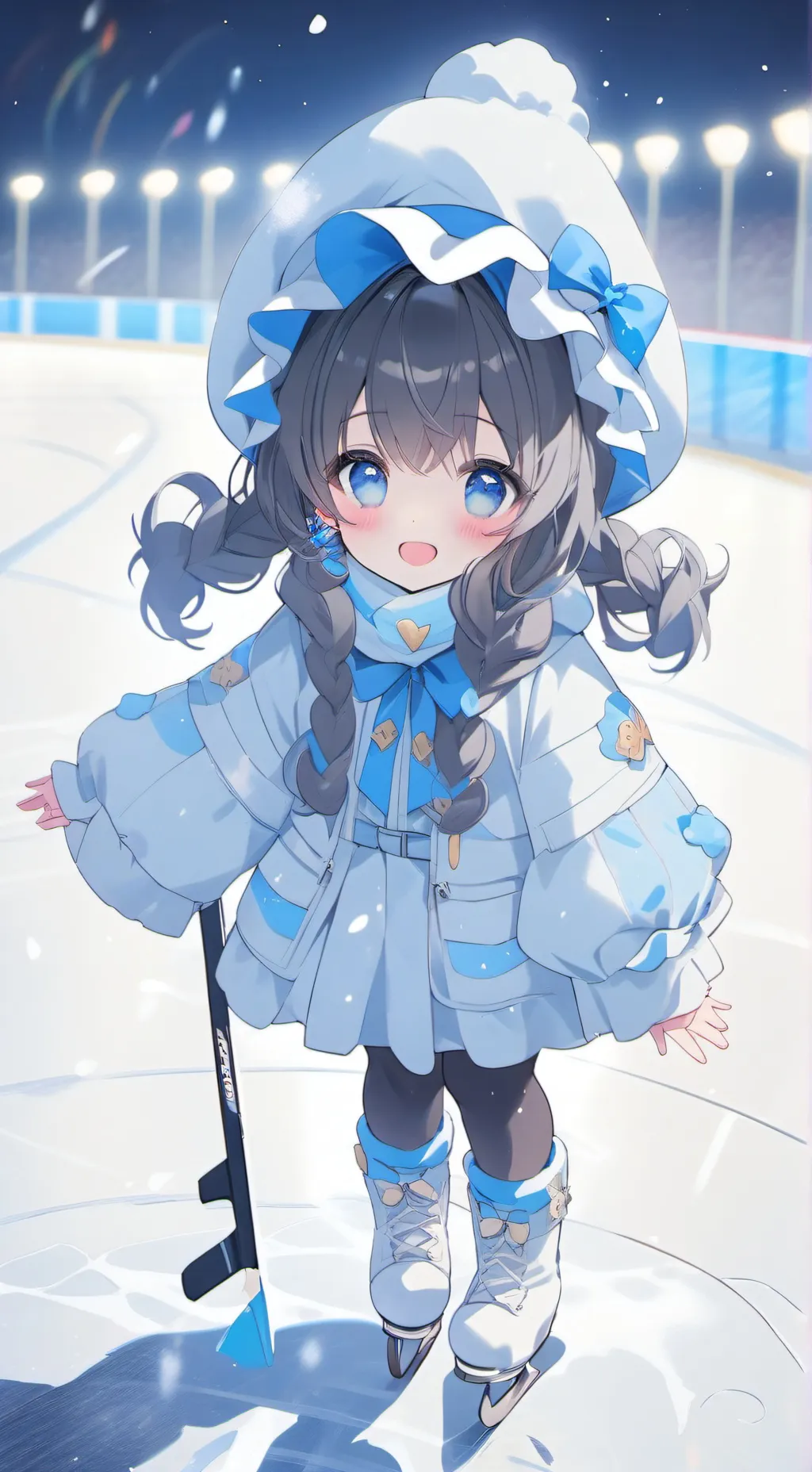ai character: SKATING GIRL background
