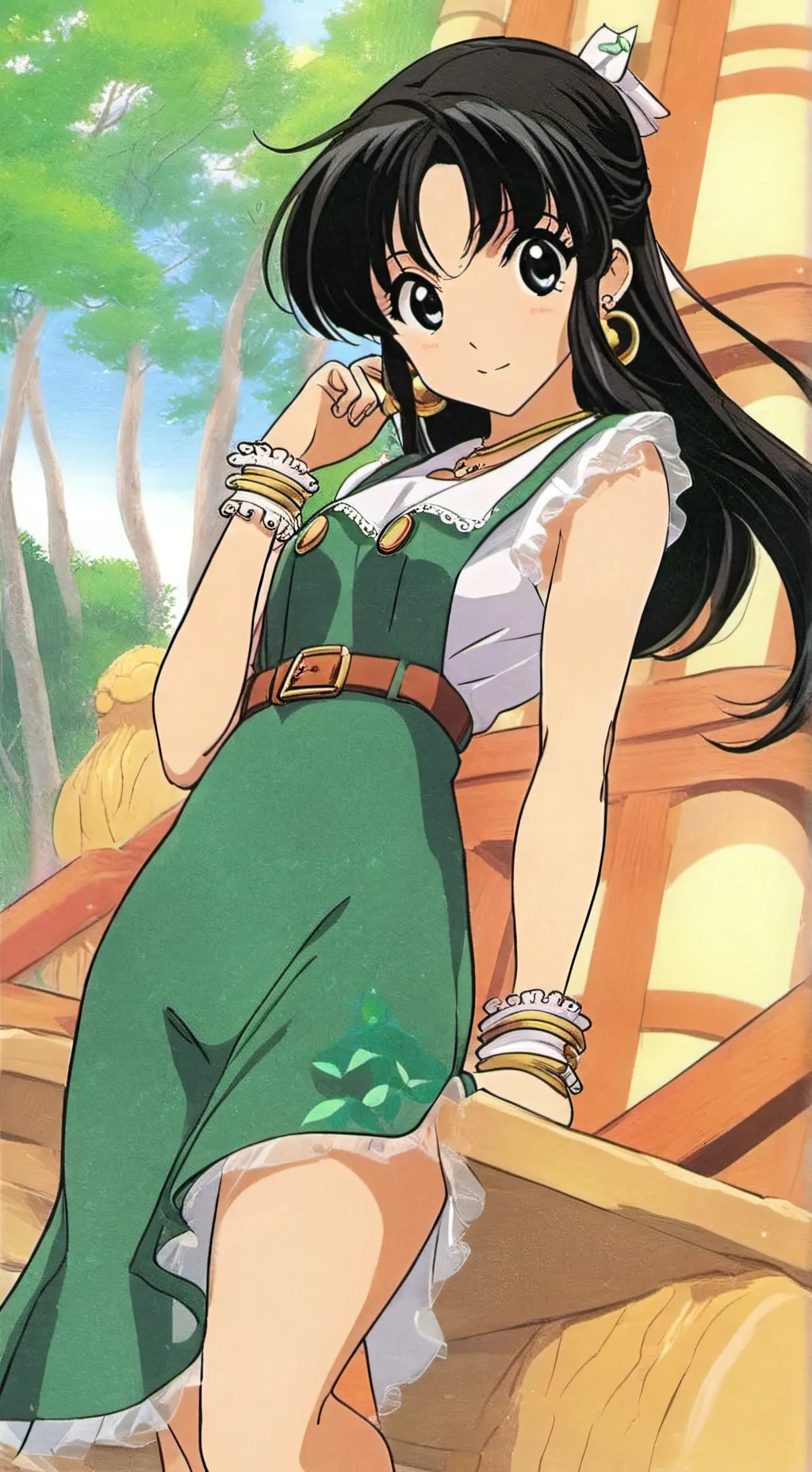 ai character: Esmeralda  background