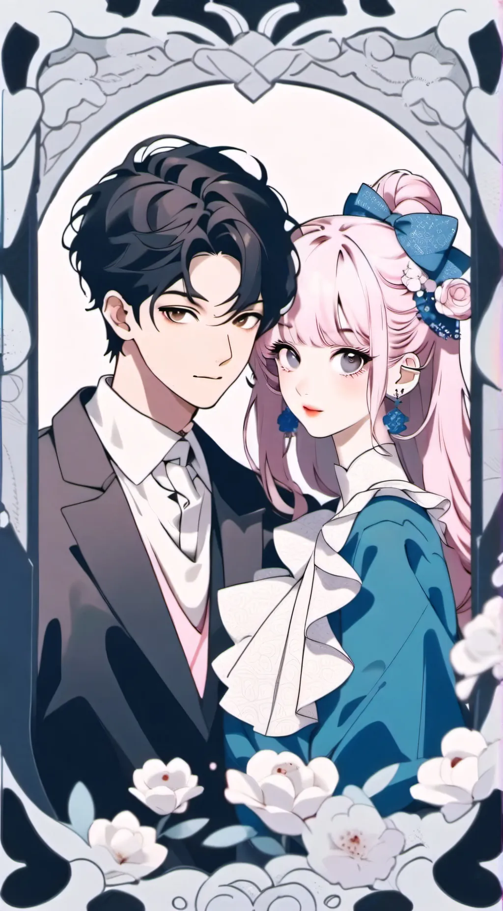 ai character: Sasha y Emilio background