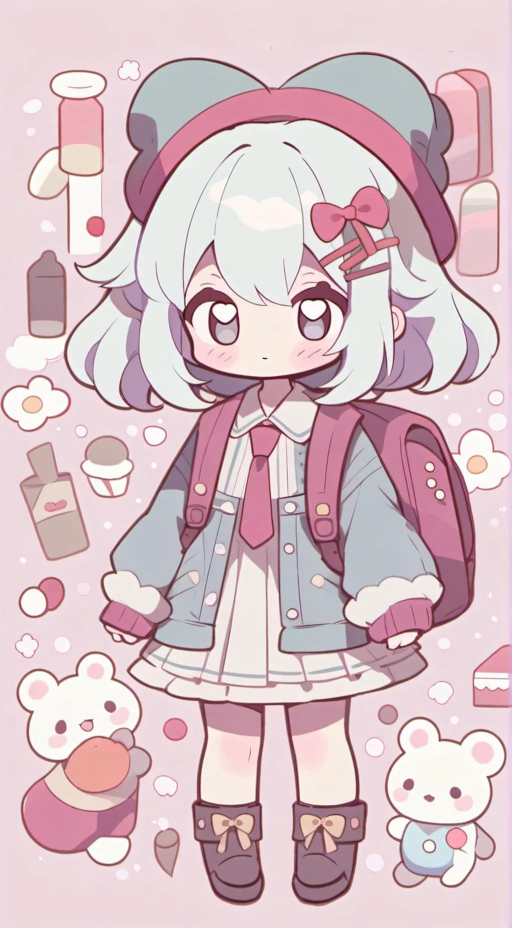 ai character: wenda ate gray background