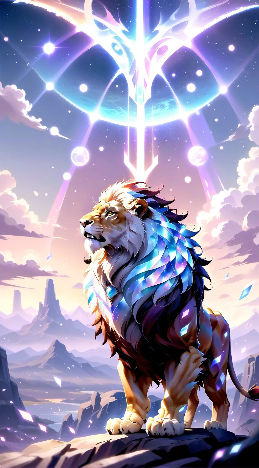 ai character: Mufasa  background