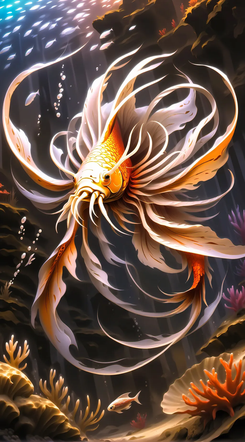 ai character: Deep sea live  background