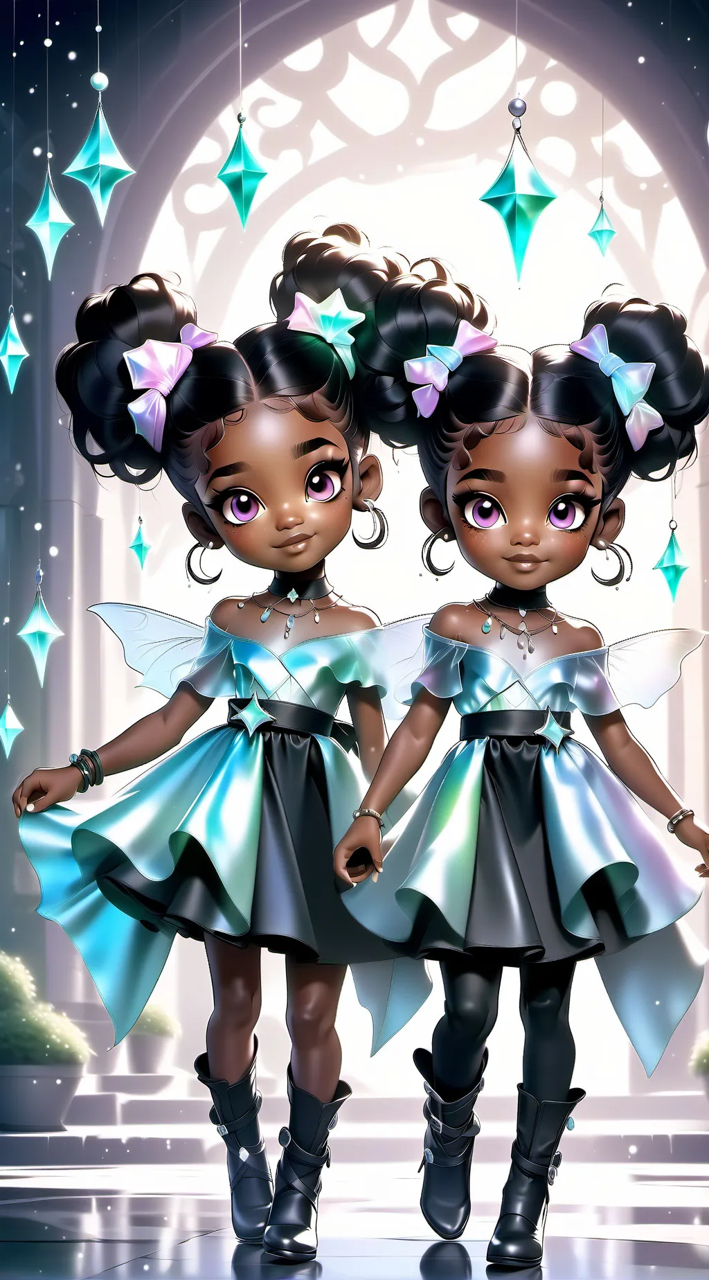 ai character: Mia & Nia background