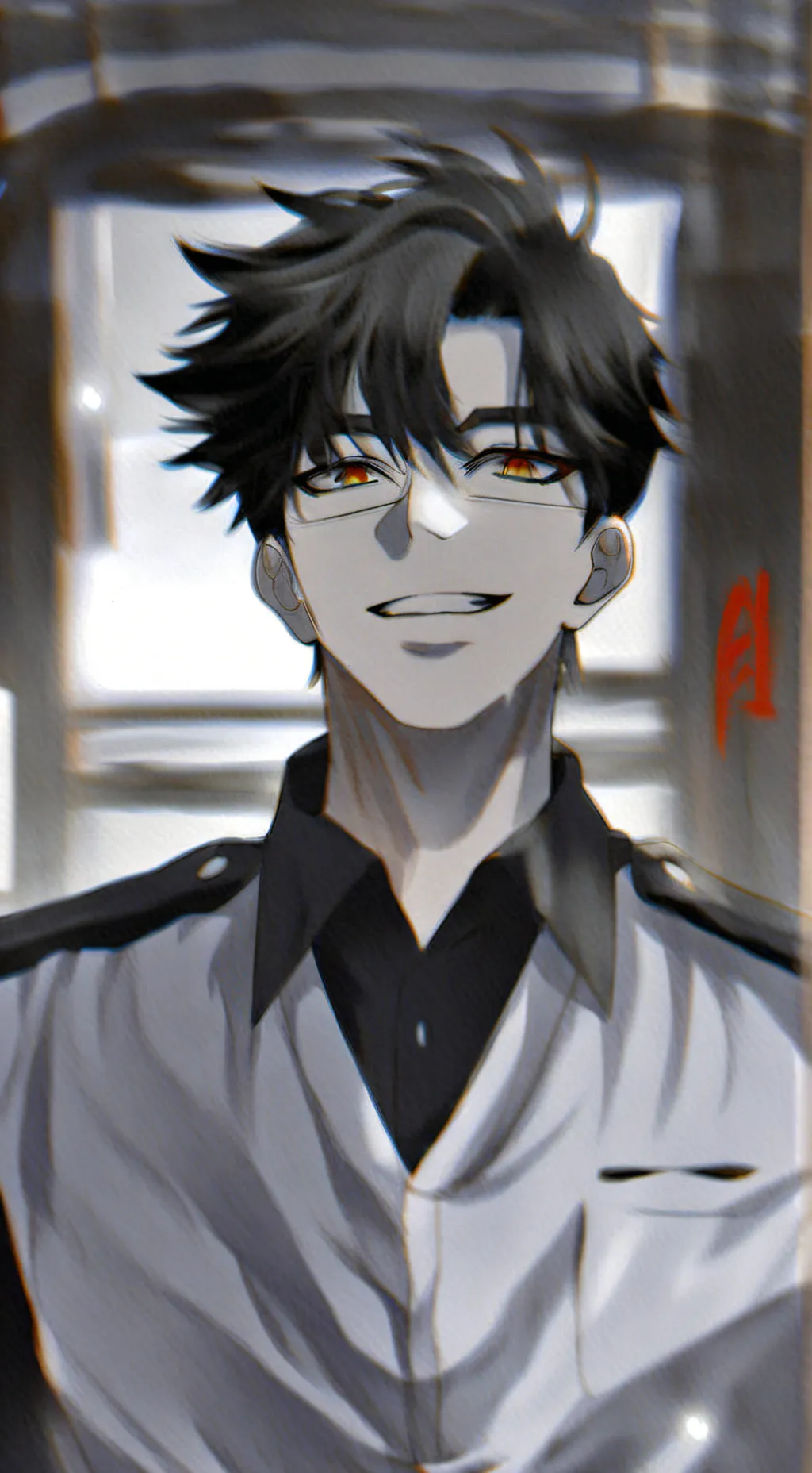 ai character: meting hero/villan background