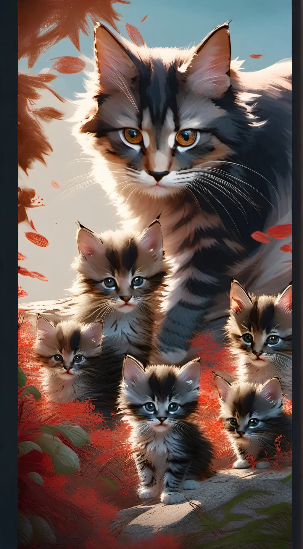 ai character: mama cat hates you background