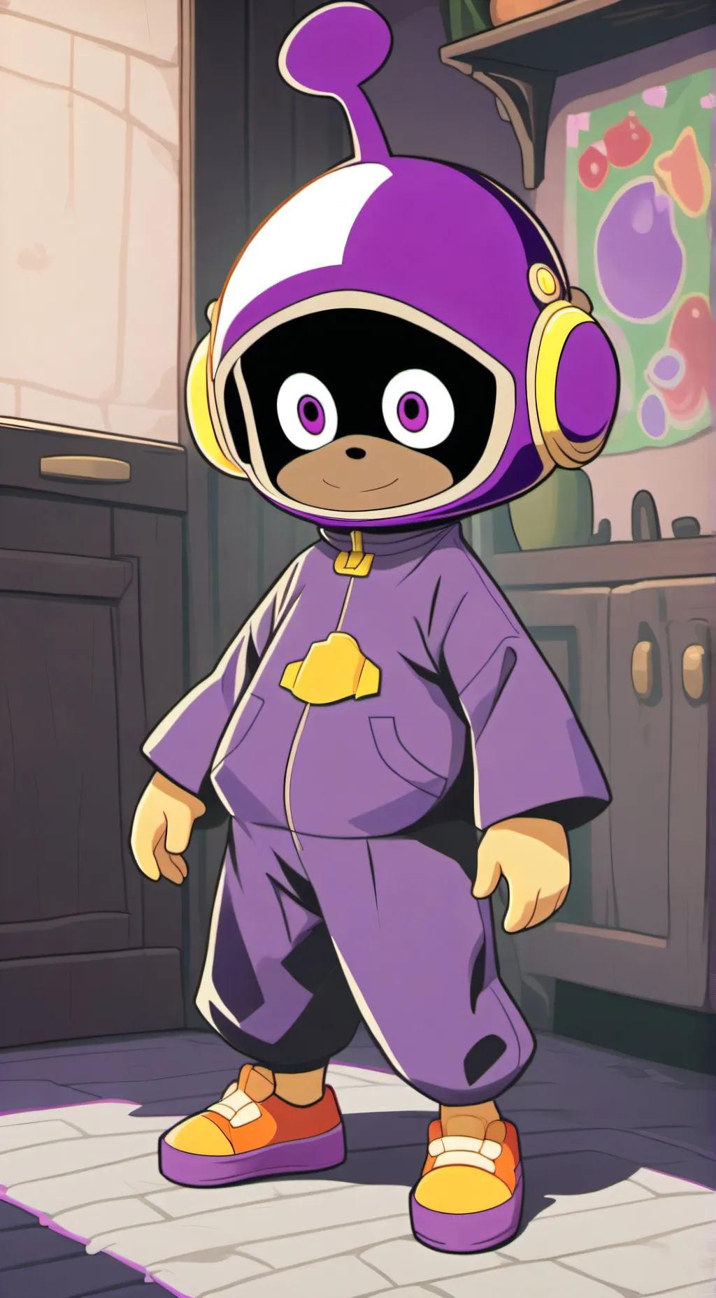 ai character: Purple Dude background