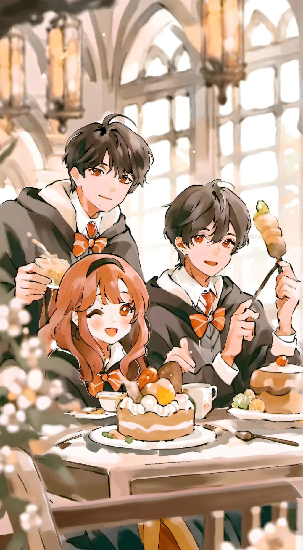 ai character: Hogwarts BESTIES💅💅 background