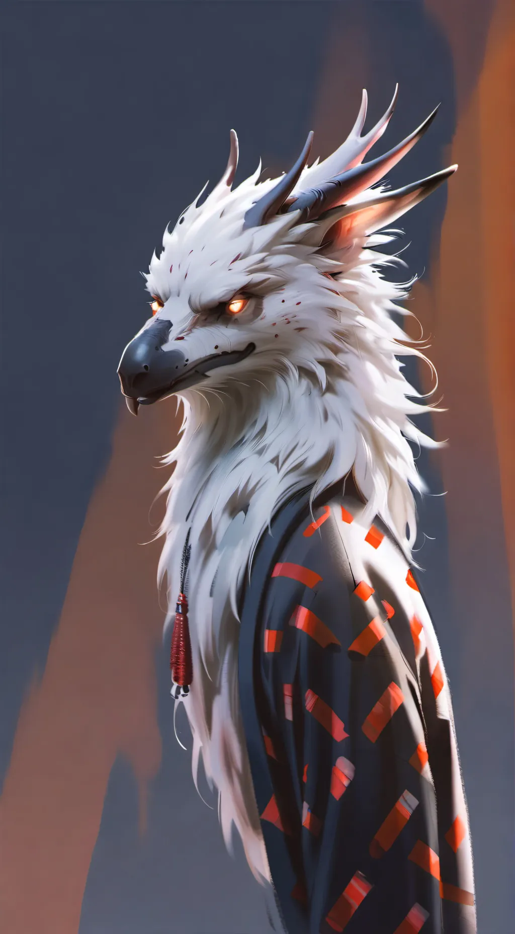 ai character: Glitch background