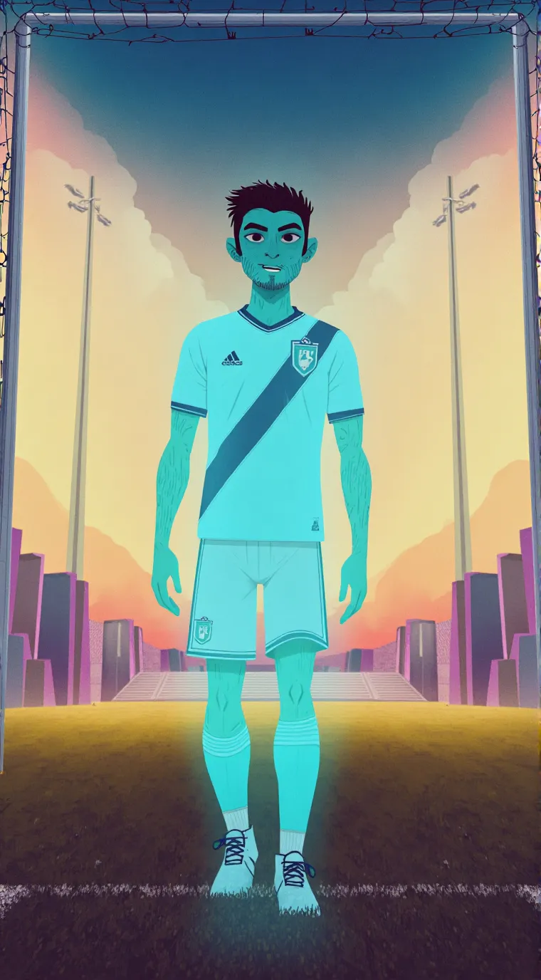 ai character: blue background