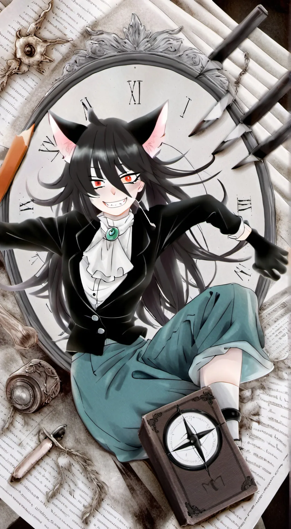 ai character: killer Miss circle background