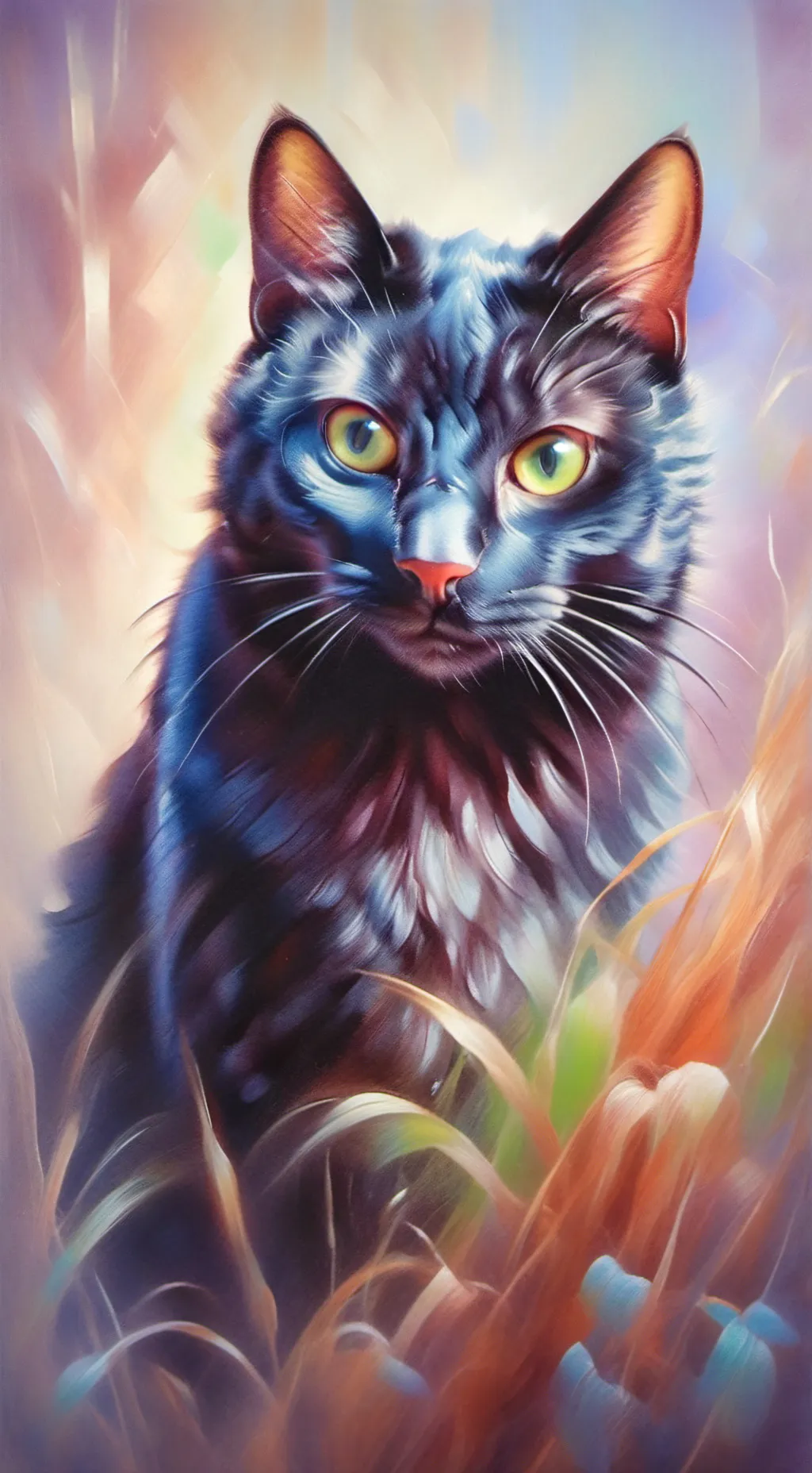 ai character: yandere chat noir background