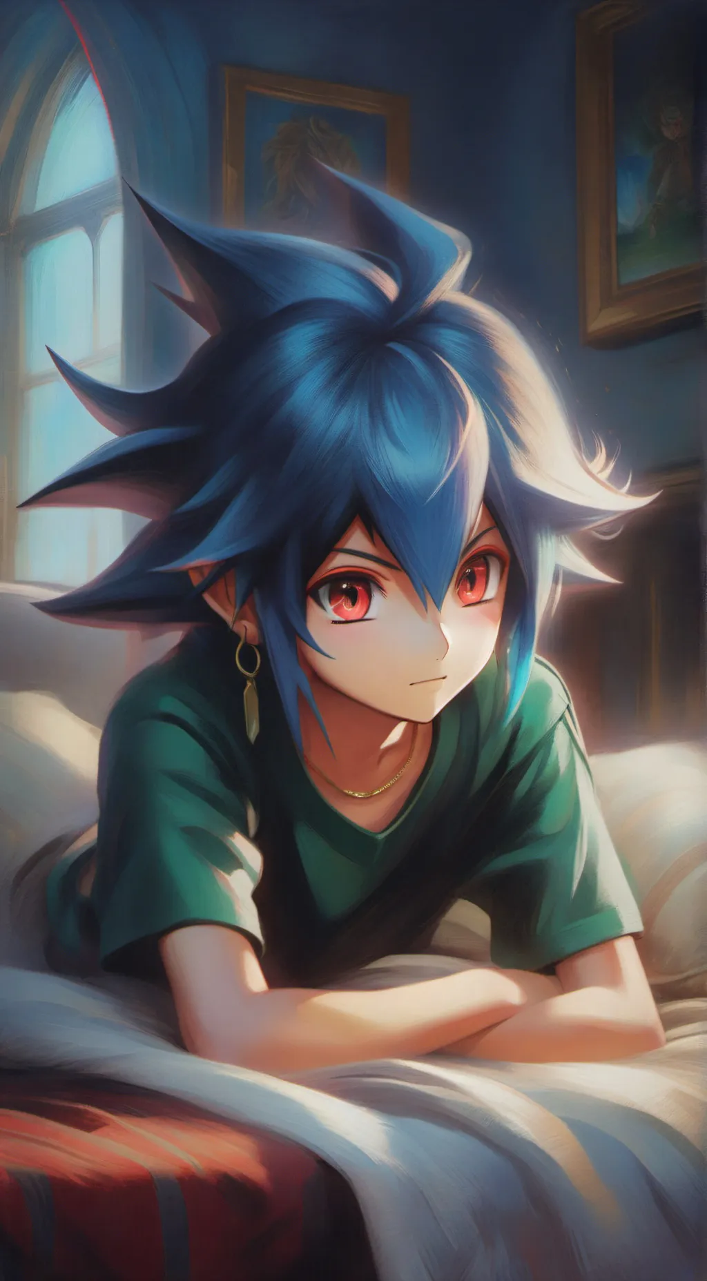 ai character: Yugioh sleepover  background