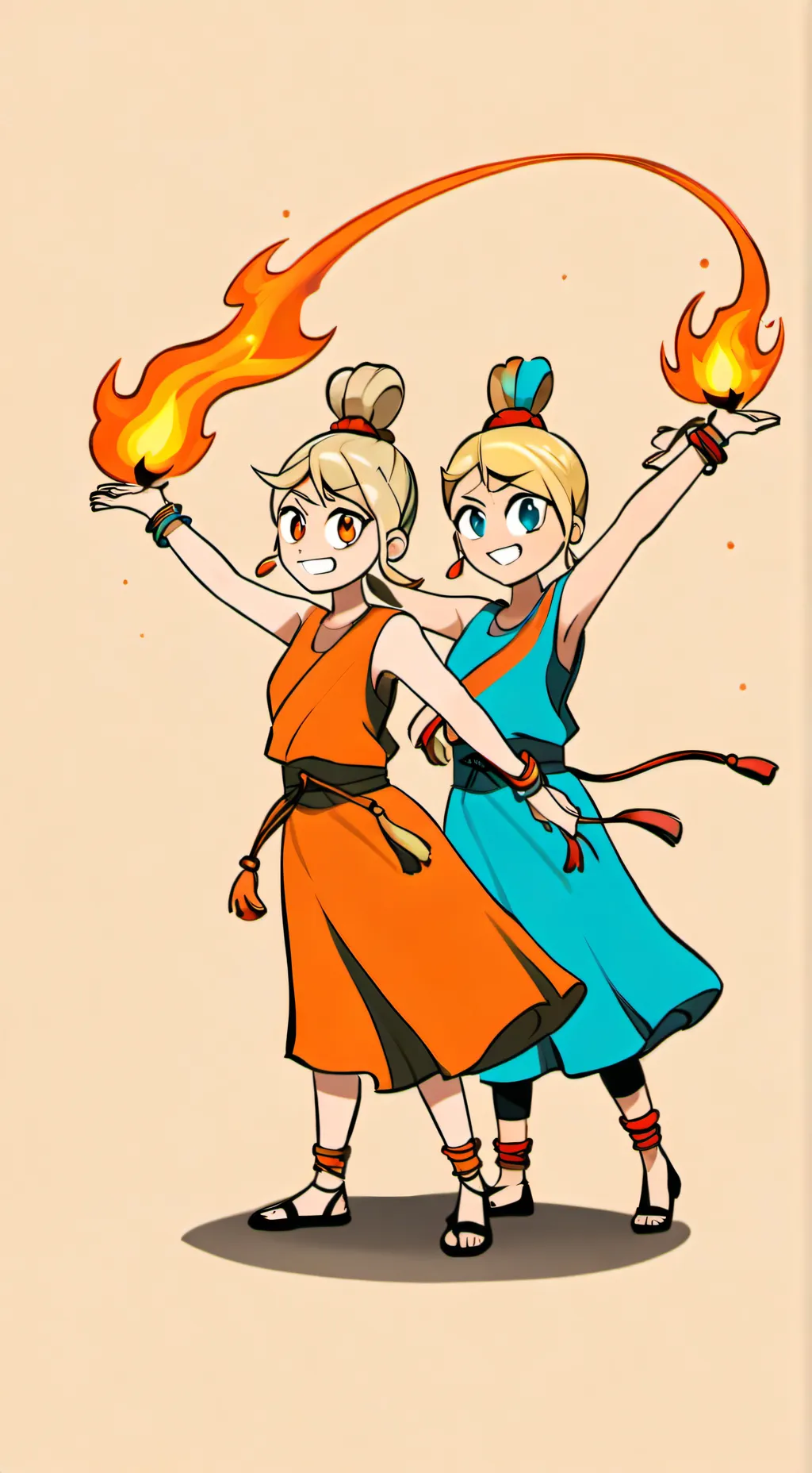 ai character: elements sisters  background