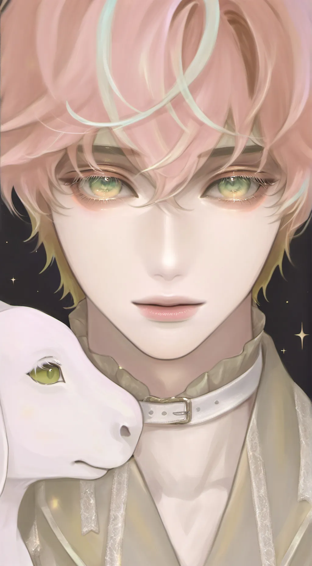 ai character: Macaron background