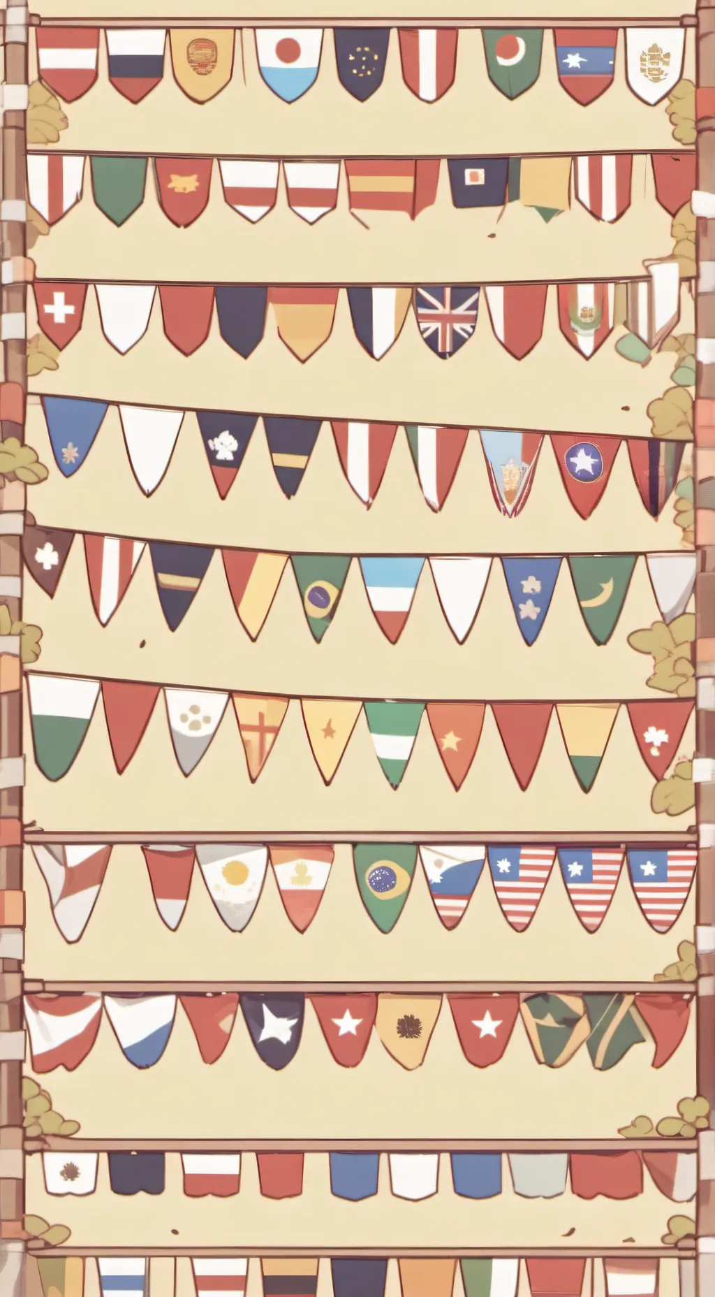 ai character: Country Flag Test background