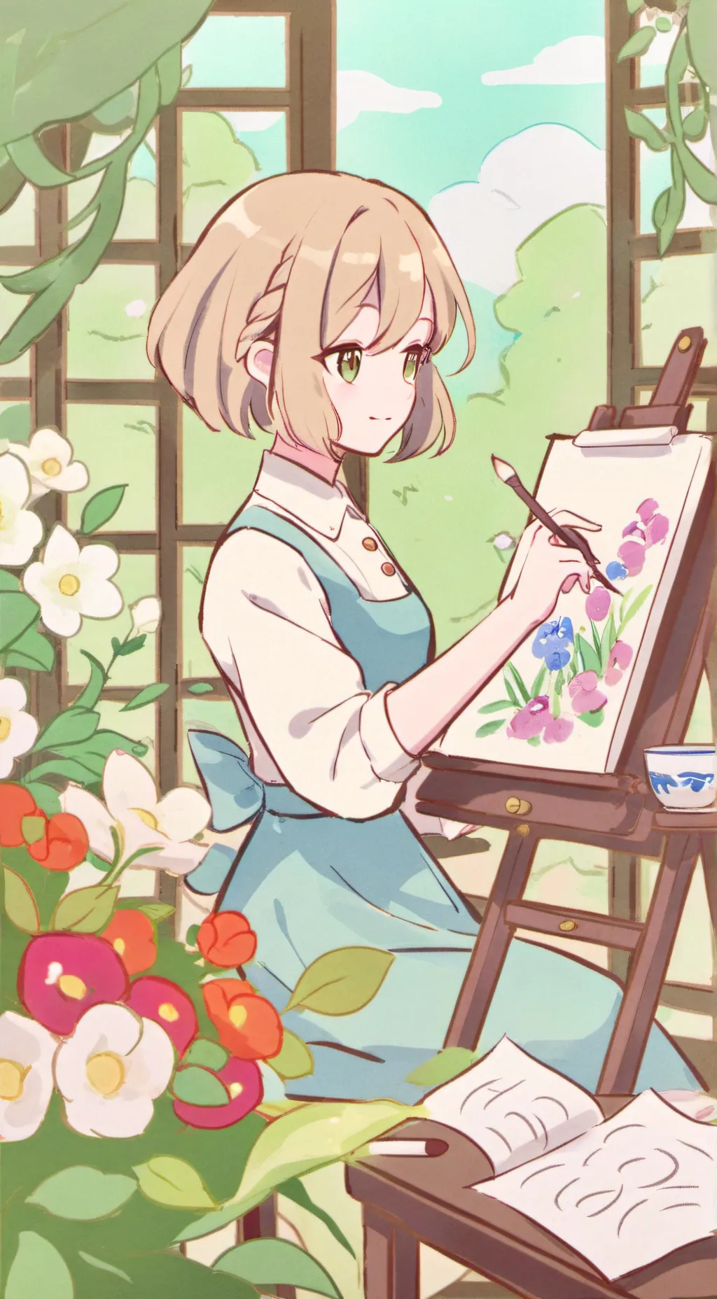 ai character: la hija de Kitty  background