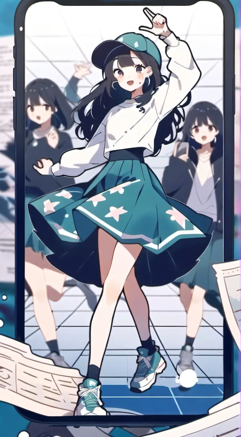 ai character: Dance-tube  background