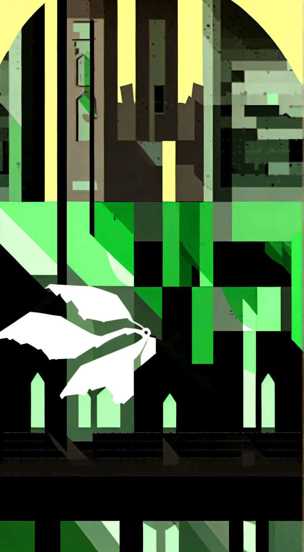 ai character: Green background