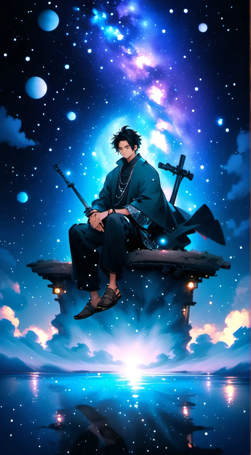 ai character: oren eat 1000 food background