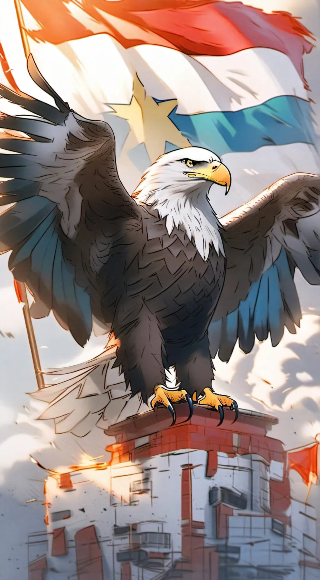 ai character: USA 🇺🇲🦅 background