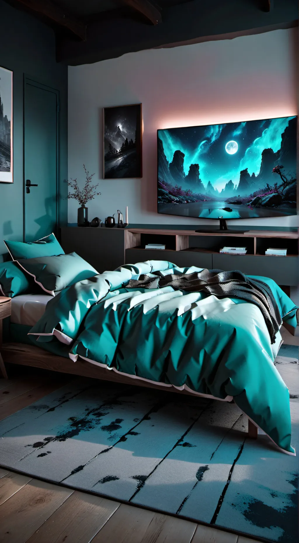 ai character: Sleep over background