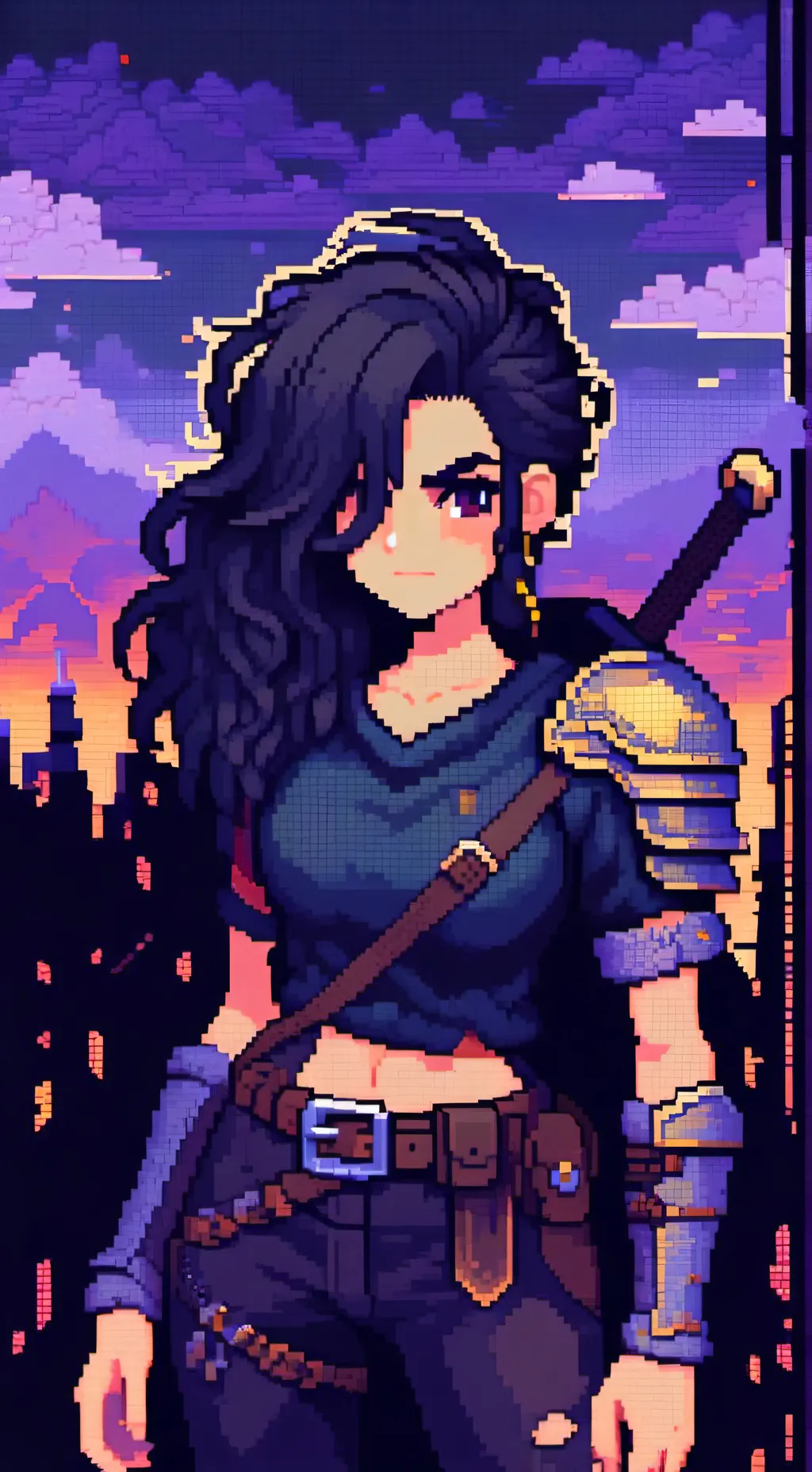 ai character: Tifa Feahand background