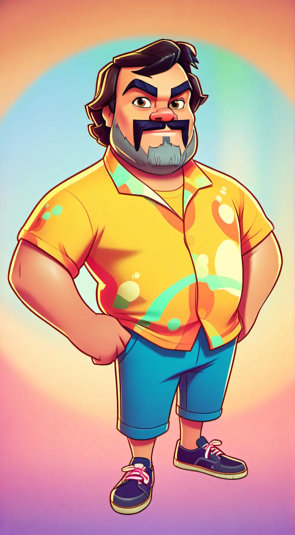 ai character: JACK black anime  background