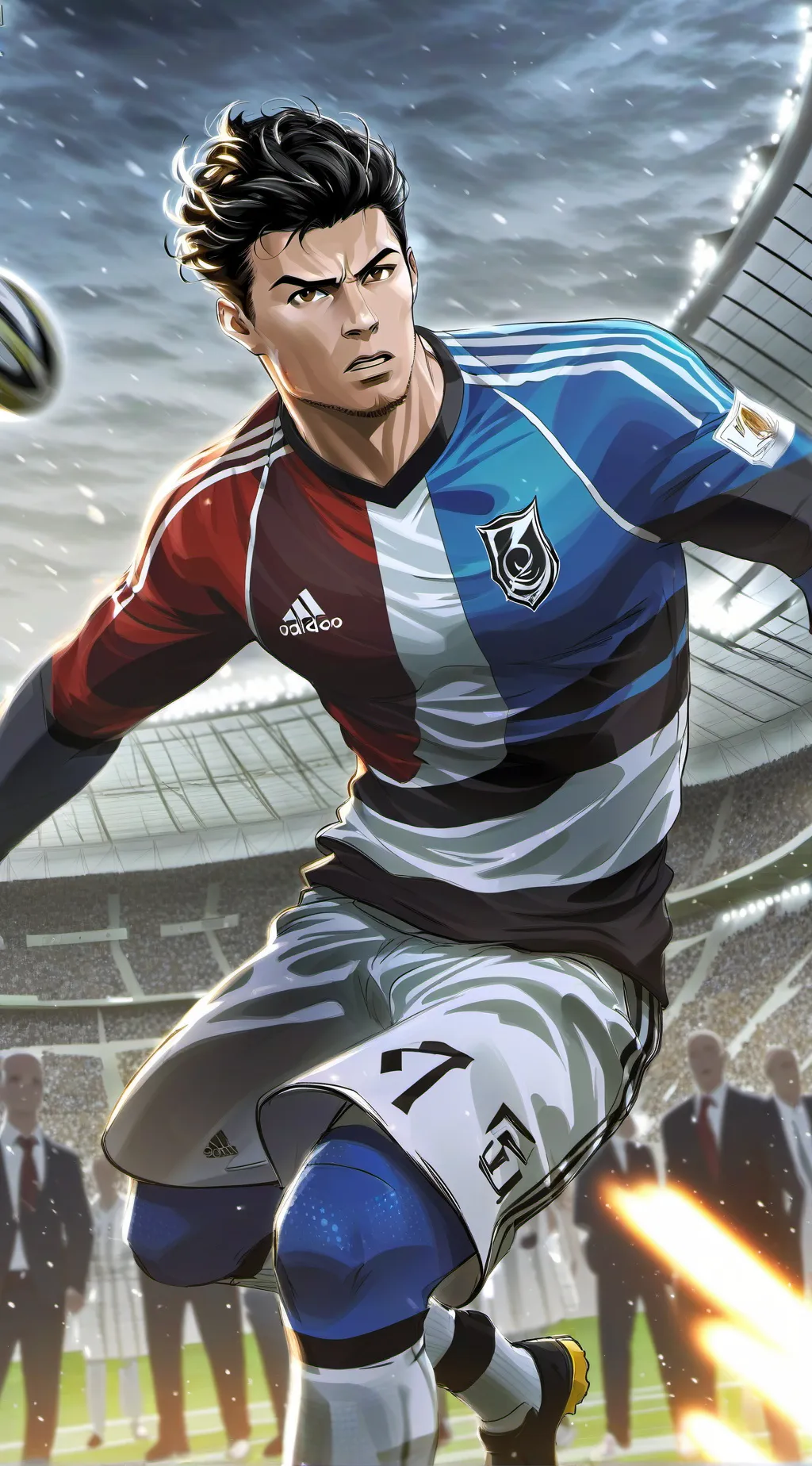 ai character: Ronaldo from temu💀 background