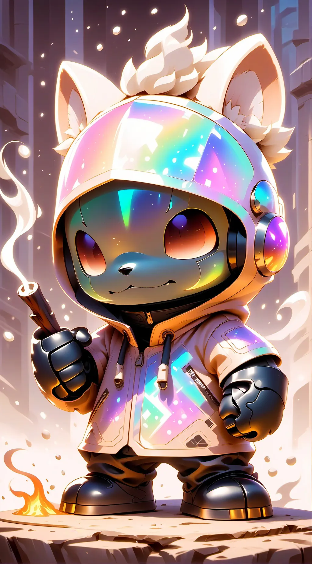 ai character: grey hit you background